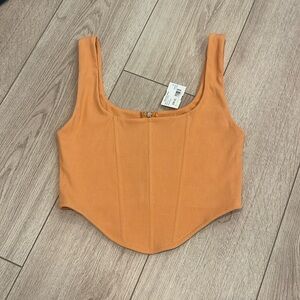 NWT Orange Crop Top